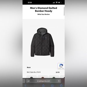 Patagonia Diamond quilted bomber hoody